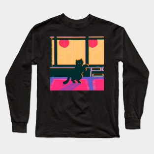 lofi cat Long Sleeve T-Shirt